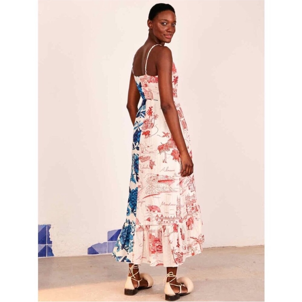 Farm Rio Dual White Prints Wrap Dress - Picture 2 of 10